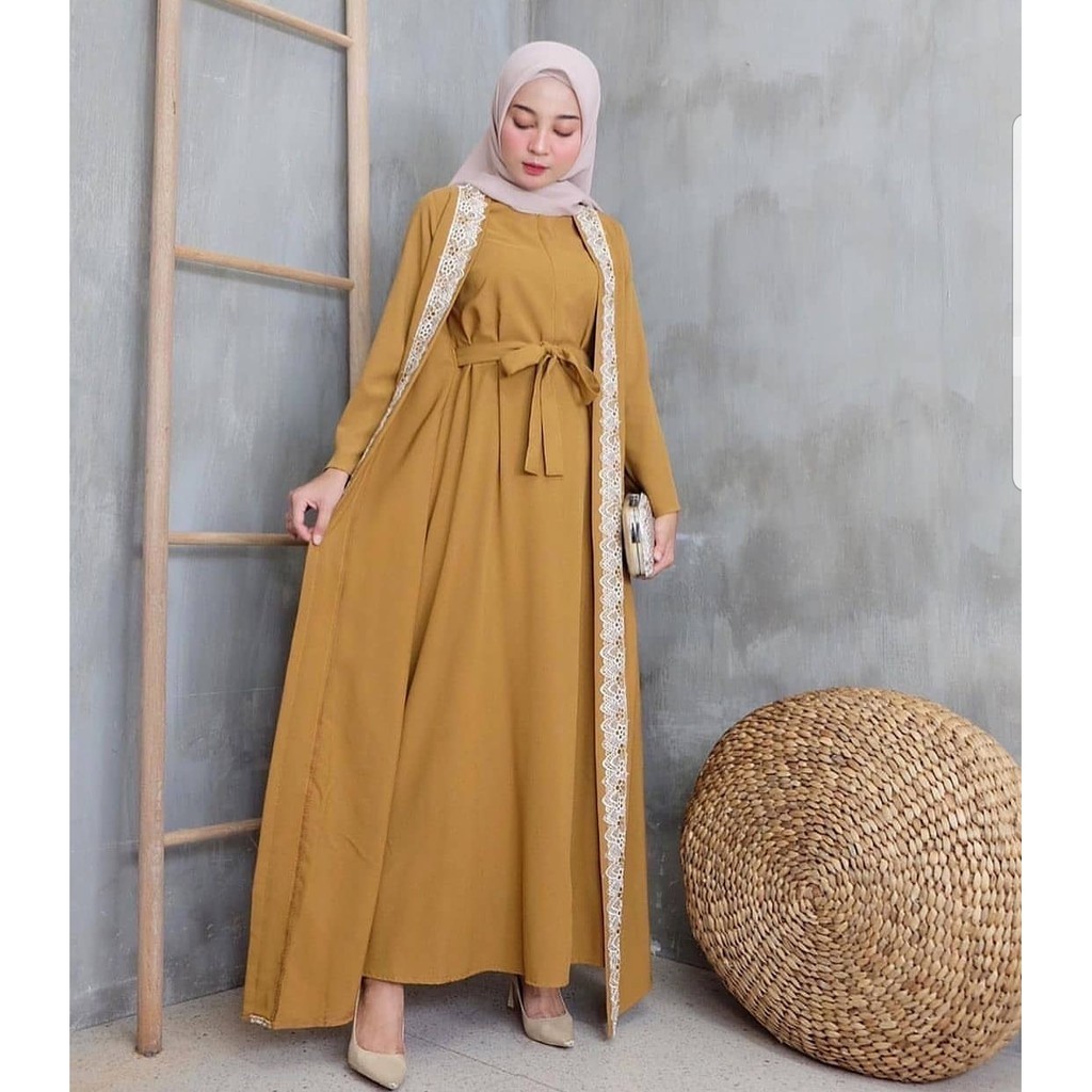 Arwani Dress  Dres Maxy Gamis Maxi Muslim Wanita 3