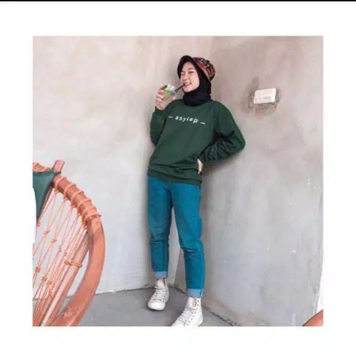 Asyiap sweater green wanita