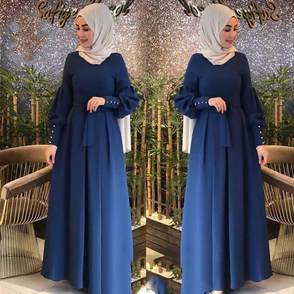 Audi Maxi  Gamis Maxy Audy Moscrepe  Dress Muslim Termurah 2