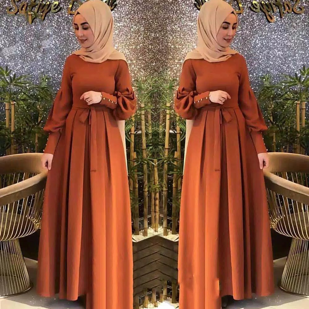 Audi Maxi  Gamis Maxy Audy Moscrepe  Dress Muslim Termurah 4