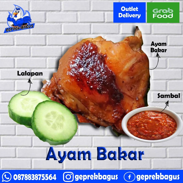 Ayam Bakar tanpa nasi