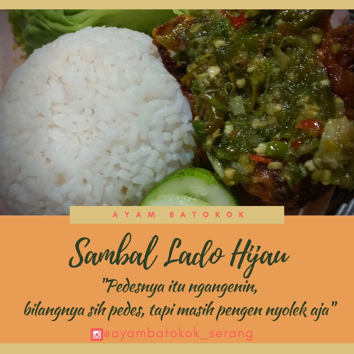 Ayam Batokok Sambal Lado Hijau