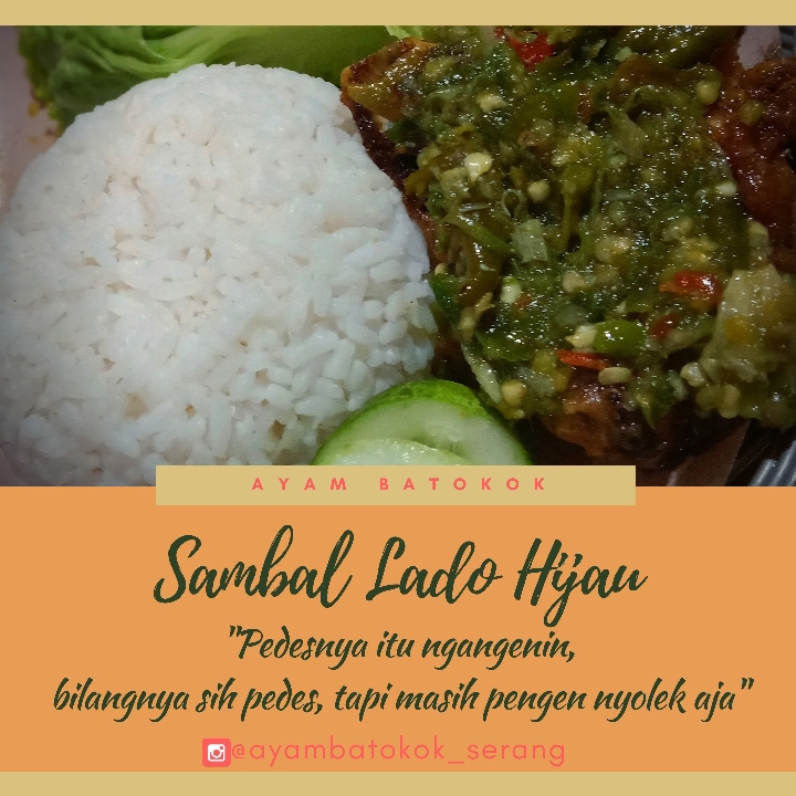 Ayam Batokok Sambal Lado Hijau