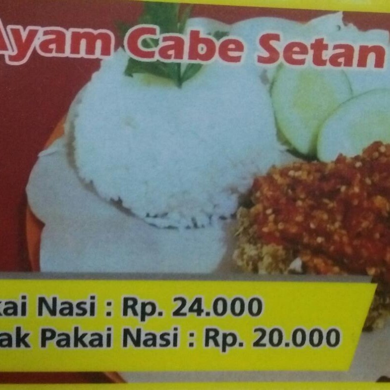 Ayam Cabe Setan Dan Nasi