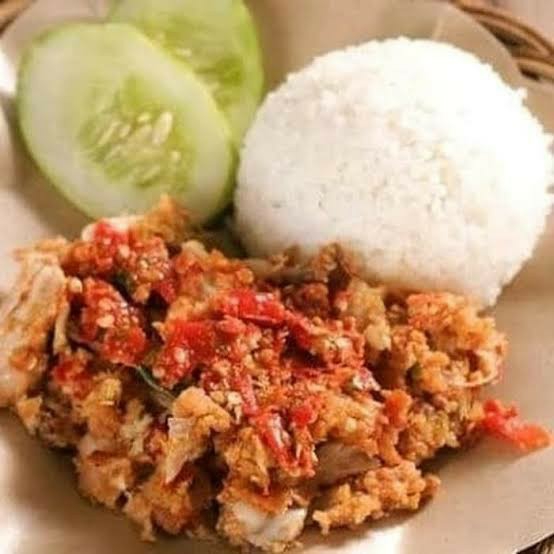 Ayam Geprek - Nasi