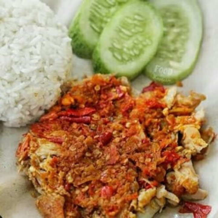 Ayam Geprek  Nasi