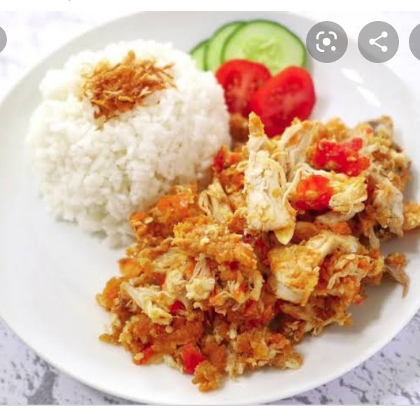 Ayam Geprek  Plus Nasi