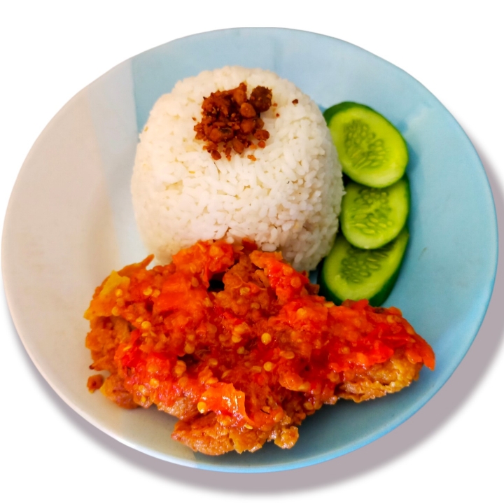 Ayam Geprek Komplit