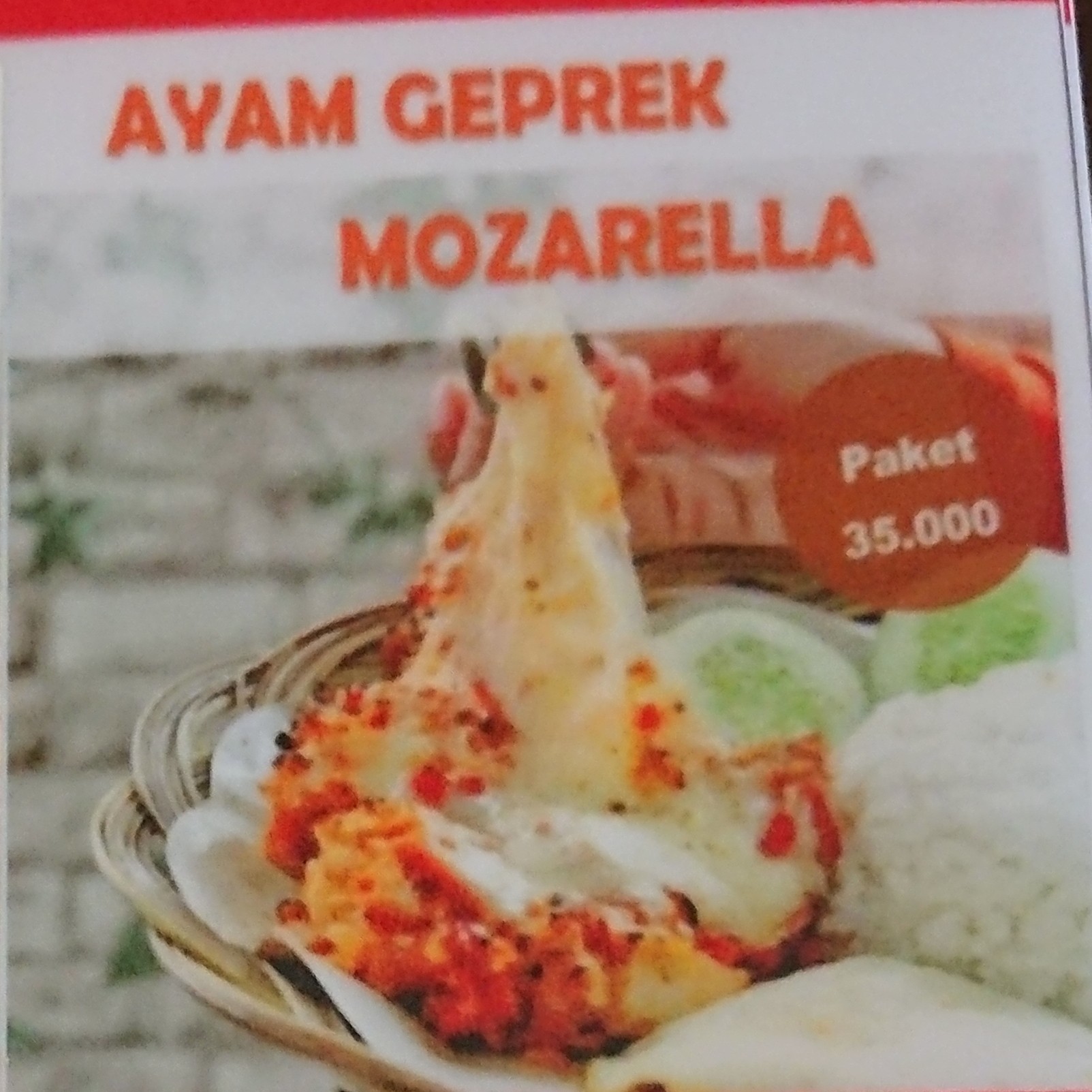 Ayam Geprek Mozarella