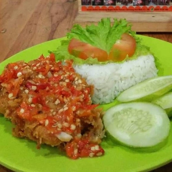 Ayam Geprek Paha Bawah Plus Nasi