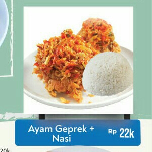 Ayam Geprek Plus Nasi