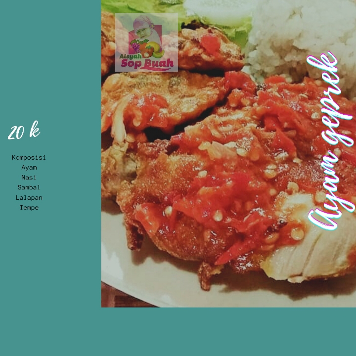 Ayam Geprek Sambal Petir  Tambah Nasi