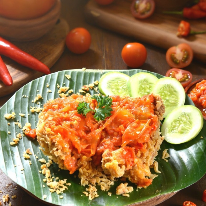 Paket Ayam Geprek Sambal Tomat