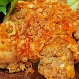 Ayam Gepuk Crispy-Nasi-Sambal