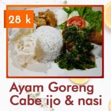 Ayam Goreng Cabe Ijo Dan Nasi