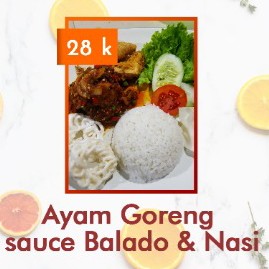 Ayam Goreng Sauce Balado Dan Nasi