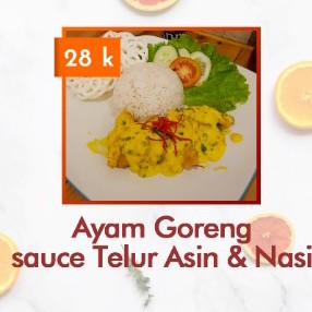 Ayam Goreng Sauce Telur Asin Dan Nasi