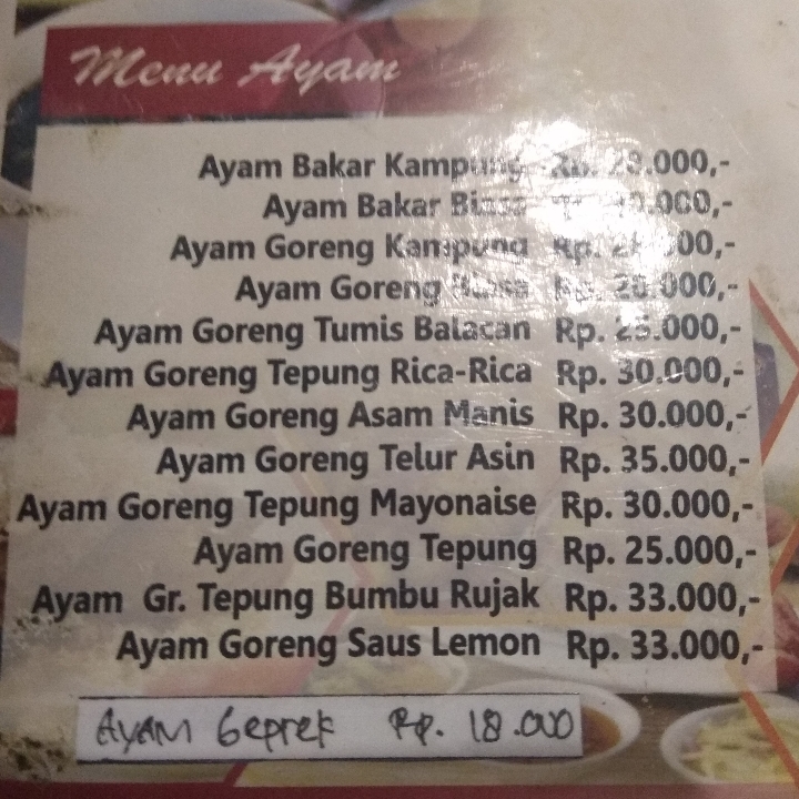 Ayam Goreng Tepung Rica Rica