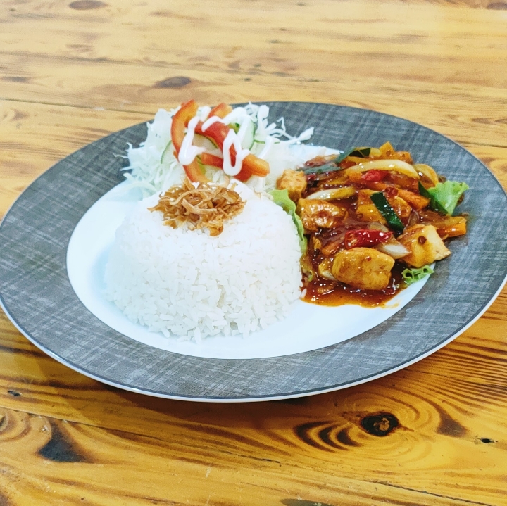 Ayam Paprik with Rice