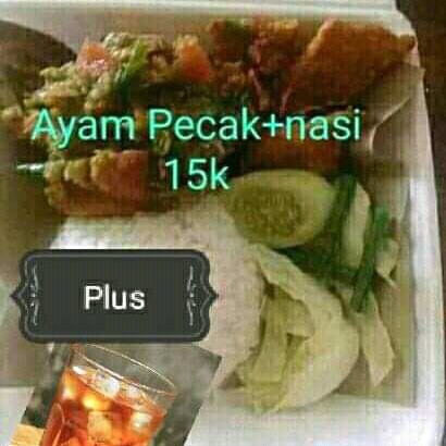 Ayam Pecak Plus Nasi Teh Manis Dingin