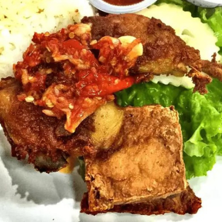 Ayam Penyet Tanpa Nasi