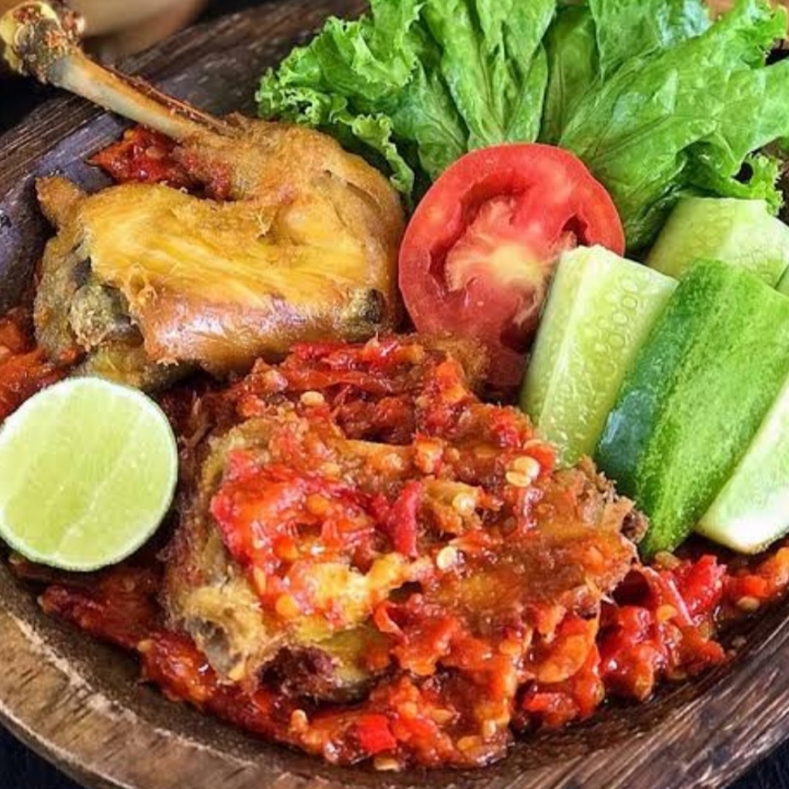 Ayam Penyet Tanpa Nasi