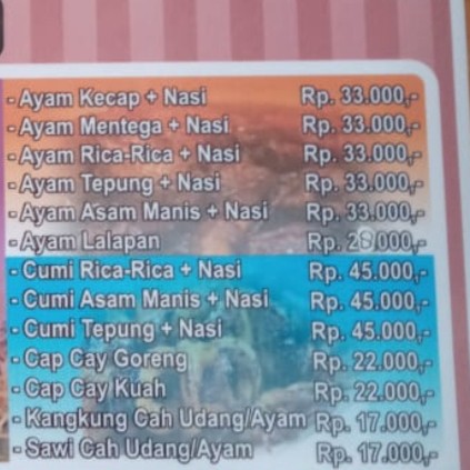 Ayam Rica Rica Paket Nasi