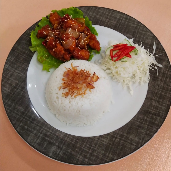 Ayam Saos Tiram With Rice