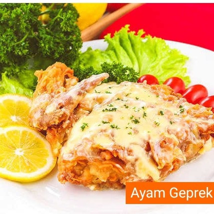 Ayam geprek keju moza