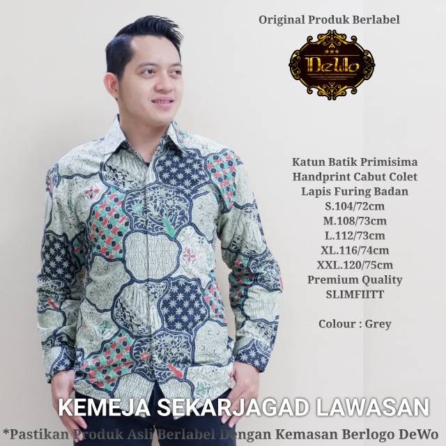 BAJU BATIK LENGAN PANJANG YODHA SEKAR YUDHISTIRA MERK DEWO PER UNI 2