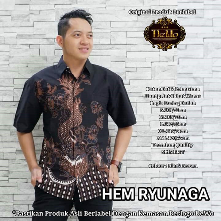 BAJU BATIK LENGAN PENDEK NAGANA-RYUNAGA-MERAK MERK DEWO PER UNIT 2