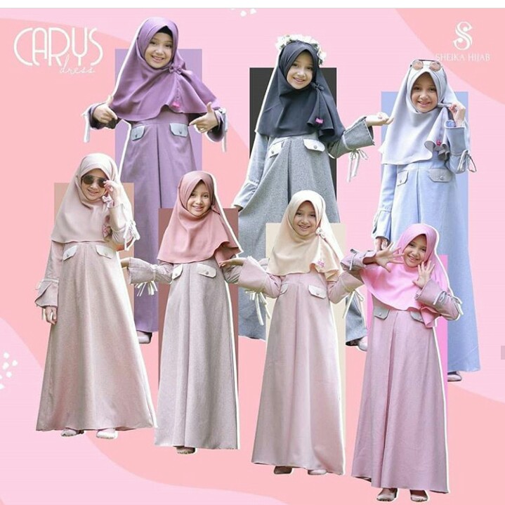 BAJU GAMIS SYAREE UK 7-10 MERK CARYS PER UNIT 3