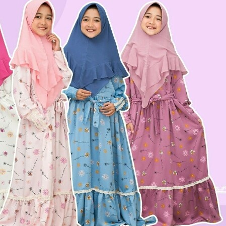 BAJU GAMIS SYAREE UK 3-5-7-10-12 MERK ALDYS PER UNIT 3