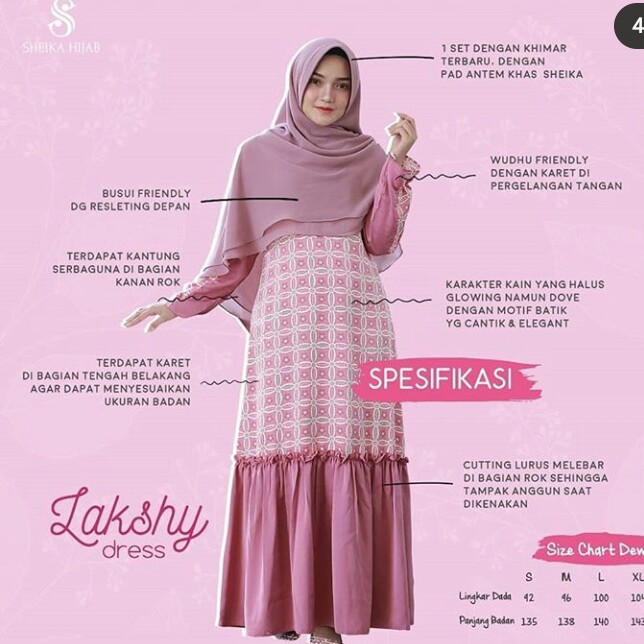 BAJU GAMIS SYAREE MERK LAKSHY PER UNIT 2