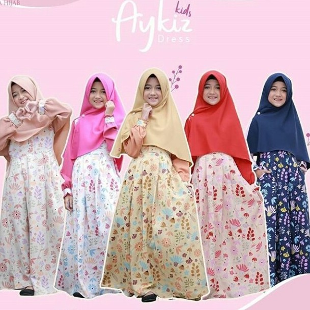 BAJU GAMIS SYAREE UK 3  5 MERK AYKIZ PER UNIT