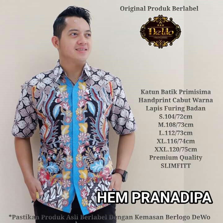 BAJU BATIK LENGAN PENDEK SANATA-PRANADIPA-BAGAWANTA MERK DEWO PER UN 2