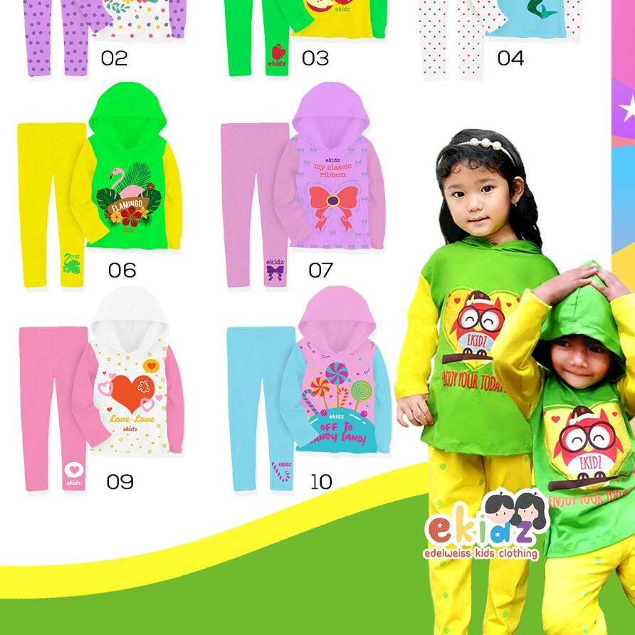 BAJU STELAN HOODIE UK 2-4-6-8-10 MERK EKIDS PER UNIT 2