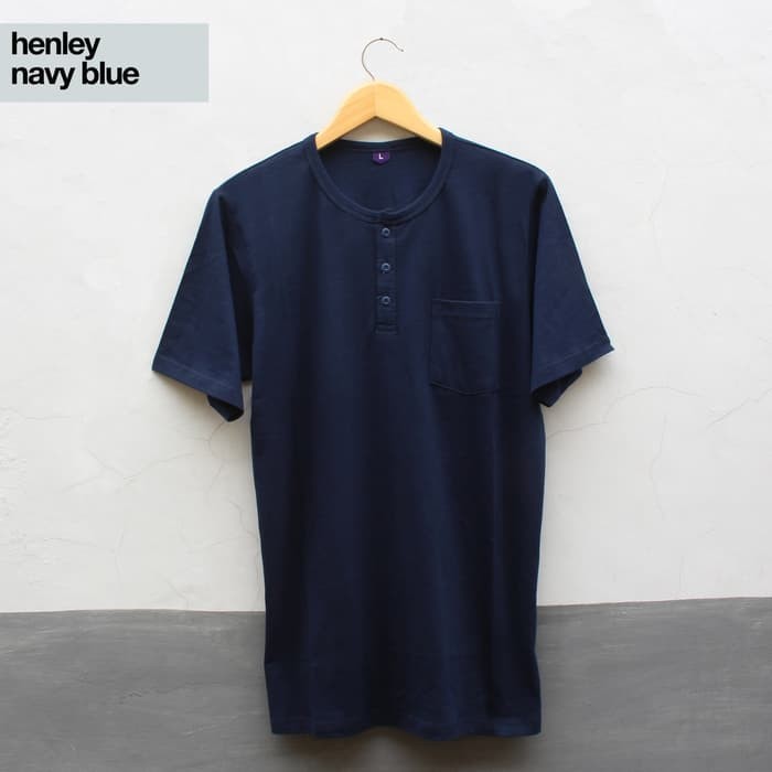 BAJU T-SHERT PREMIUM POLOS MERK HENLEY COMBED PER UNIT 3