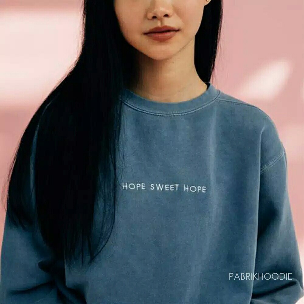 BAYAR DITEMPAT  JAKET BASIC SWEATER CUSTOM HOPE SWEET HOP