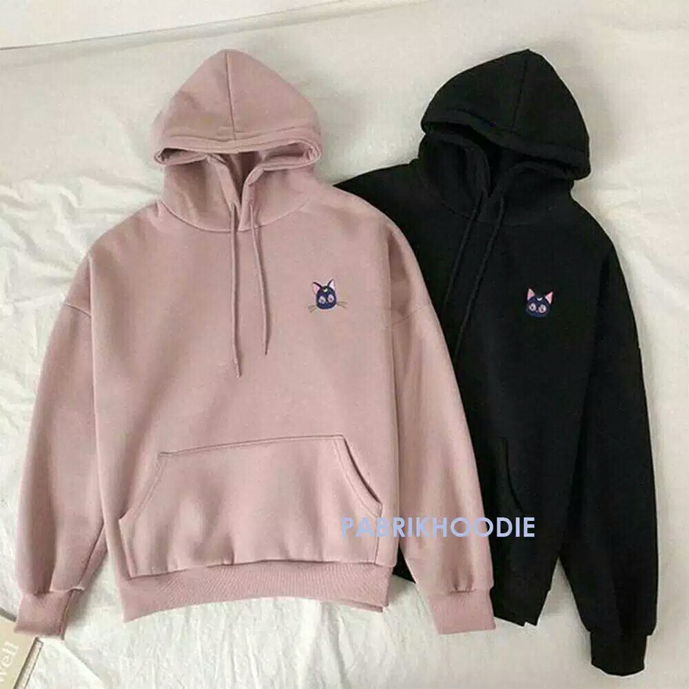 BAYAR DITEMPAT  JAKET HOODIE JUMPER CUSTOM CAT  BORDIR 3