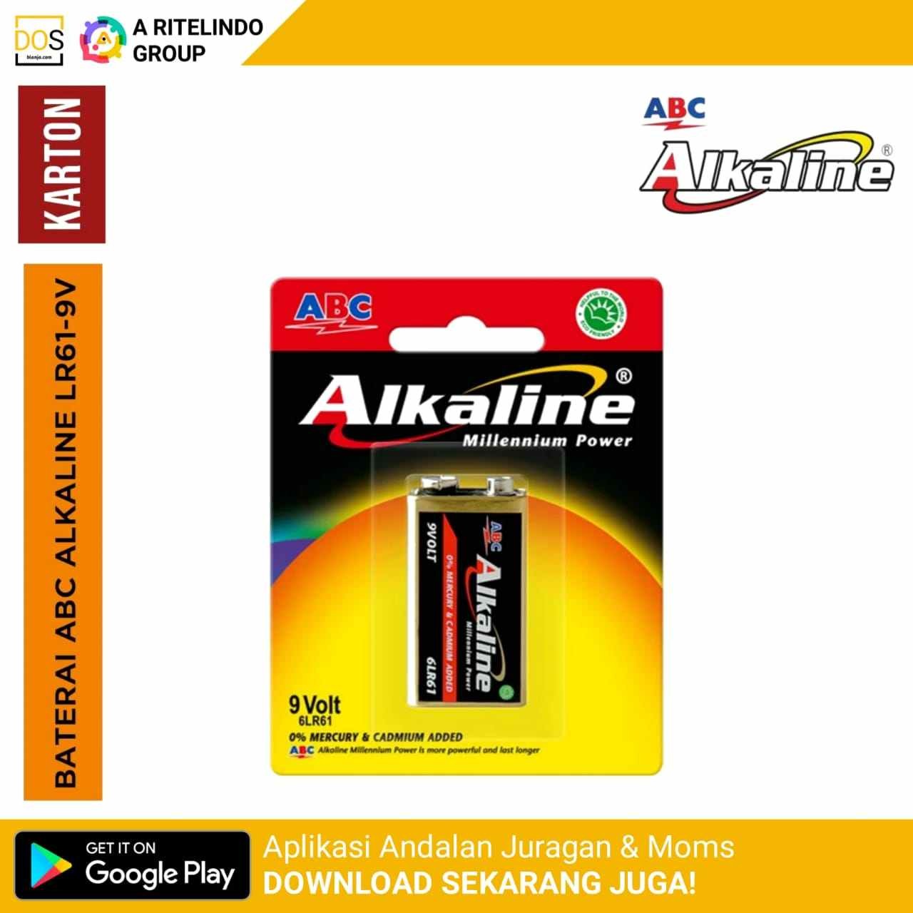 BB ABC ALKALINE 9VOLT LR61