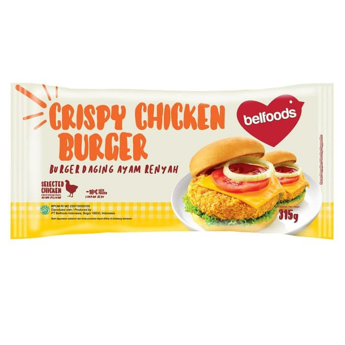 BELFOODS CRISPY CHICKEN BURGER 315GR