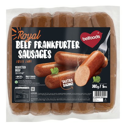 BELFOODS ROYAL SOSIS BEEF FRANKFURTER 360GR 2