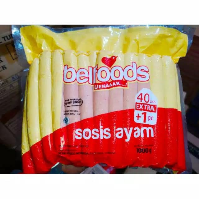 BELFOODS UENAK SOSIS AYAM 1KG ISI 40 2