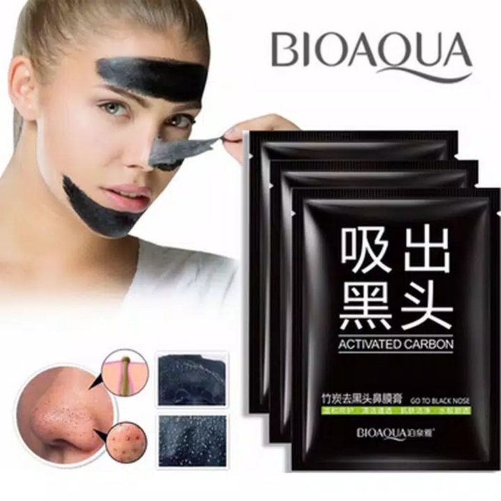 BIOAQUA ACTIVATED CARBON BLACK MASK Masker Charcoal