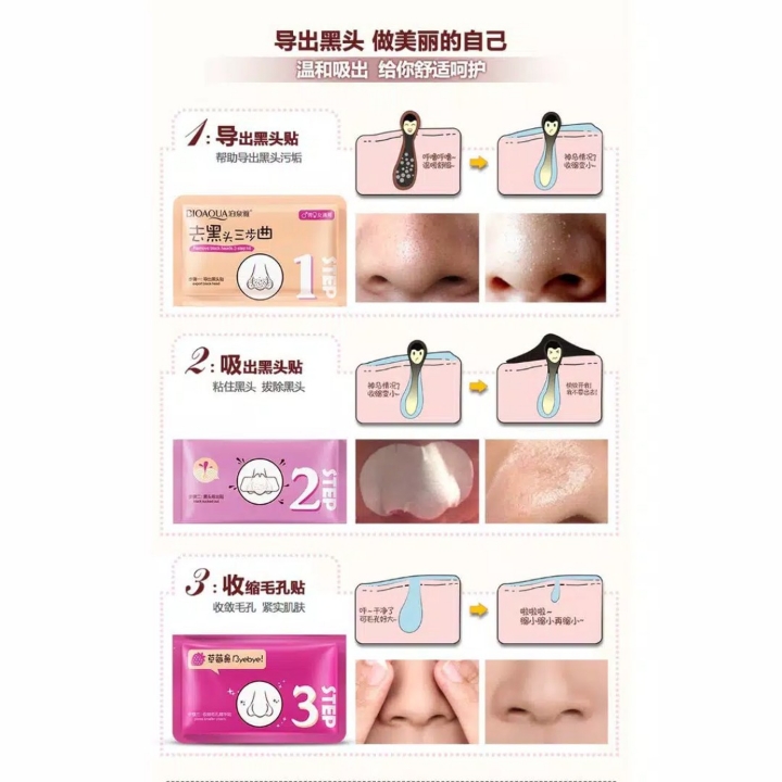 BIOAQUA REMOVE BLACKHEAD 3 IN 1 2