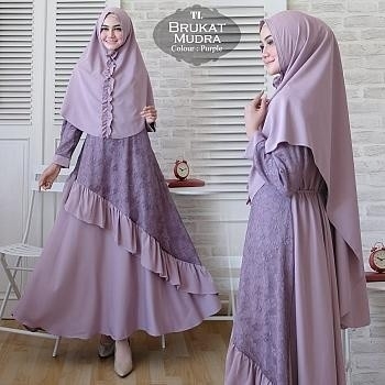 BROKAT MUDRA PURPLE SYARI SET