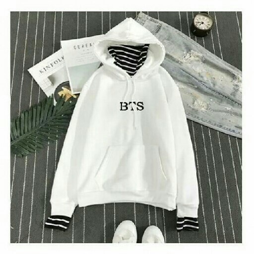 BTS Thin Hodie Putih