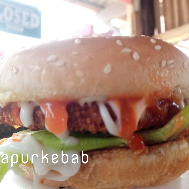 BURGER CHICKEN TOPING KEJU