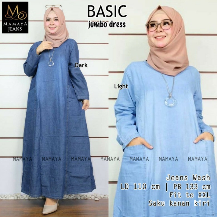 BUSANA MUSLIM BASIC JUMBO DRESS